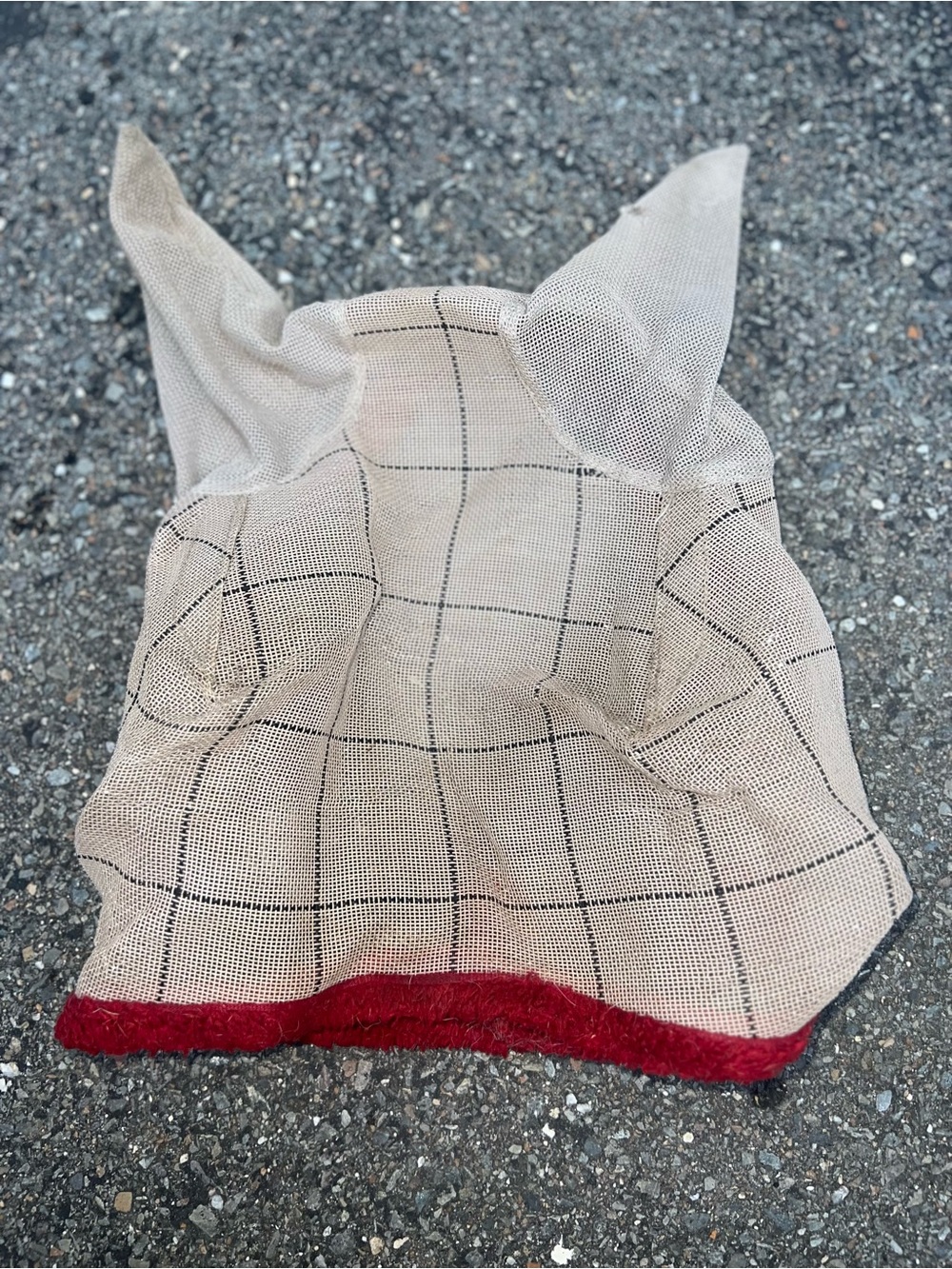 Cob Size Fly Mask - Red Fleece Trim